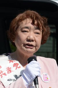 日野町議選 池元のり子候補＝現