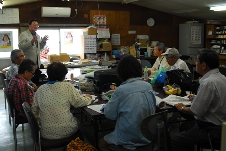 活動の打ち合わせ（共産党の救援センター）